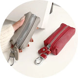 Leather Unisex Key Bag Men's Wallets Key Purse Keychain Cover