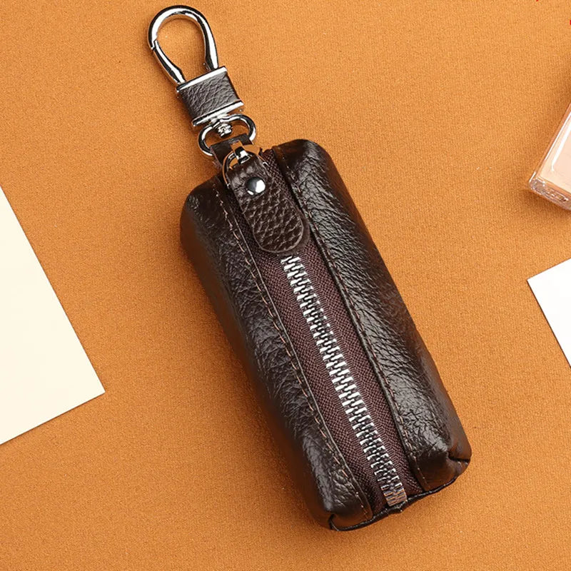 Leather Unisex Key Bag Men's Wallets Key Purse Keychain Cover
