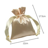 Silk Gift Bag Satin Drawstring Pouch Jewelry Cosmetic Makeup Cellphone Candy