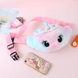 Girls Unicorn Plush Fanny Pack Crossbody Waist Bag for Kids Purses Handbags
