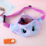 Girls Unicorn Plush Fanny Pack Crossbody Waist Bag for Kids Purses Handbags
