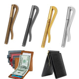 1Pc Metal Bifold Money Clip Bar Wallet Spring Clamp Cash Holder