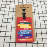 1Pc City Name PVC Luggage Tag Address Holder Baggage Label Identifier Travel