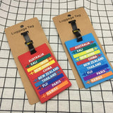 1Pc City Name PVC Luggage Tag Address Holder Baggage Label Identifier Travel