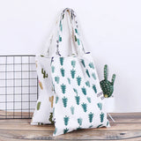 Pine Cactus Linen Bag Tote ECO Shopping Canvas Shoulder Bags