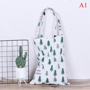 Pine Cactus Linen Bag Tote ECO Shopping Canvas Shoulder Bags