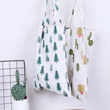 Pine Cactus Linen Bag Tote ECO Shopping Canvas Shoulder Bags