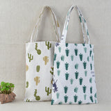Pine Cactus Linen Bag Tote ECO Shopping Canvas Shoulder Bags