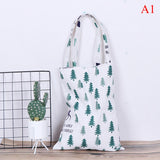 Pine Cactus Linen Bag Tote ECO Shopping Canvas Shoulder Bags
