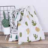 Pine Cactus Linen Bag Tote ECO Shopping Canvas Shoulder Bags