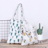 Pine Cactus Linen Bag Tote ECO Shopping Canvas Shoulder Bags