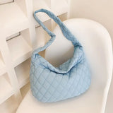 Plaid Shoulder Bag Puffy Hand Large Underarm Bag