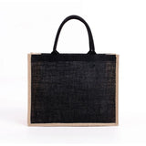 Reusable Jute Tote Bag Burlap Grocery Bag Shopping Beach