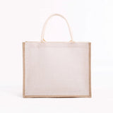 Reusable Jute Tote Bag Burlap Grocery Bag Shopping Beach