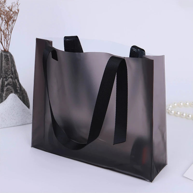 Transparent Frosted Pvc Shopping Bag Large Handbags Reusable