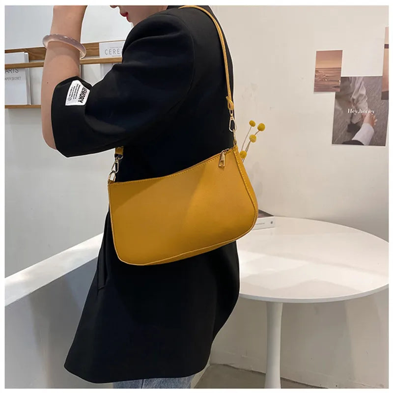 Vintage PU Leather Shoulder Bag Ladies Small Purse Handbag Female Clutch