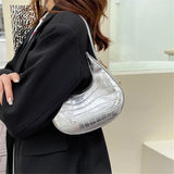 Women's Crocodile Pattern Underarm Bag