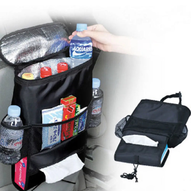 Car Seat Back Multi-Pocket Storage Bags Thermal Organizer