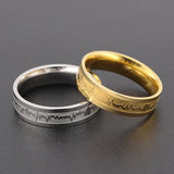 Classic Titanium Steel ECG Wave Heartbeat Ring Couple Wedding Rings Gift