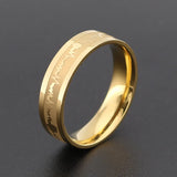 Classic Titanium Steel ECG Wave Heartbeat Ring Couple Wedding Rings Gift