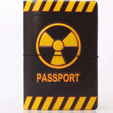 Danger Sign Passport Cover PVC Wallet Bag