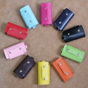 1Pcs PU Leather Purse Keychain Wallet Unisex Soft Keychain Pouch Accessory Gift