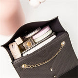 Women PU Leather Lingge Crossbody Bag Small Shoulder Bag