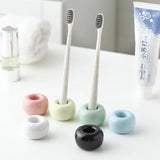 Ceramic Toothbrush & Toothpaste Holder Bathroom Organizer