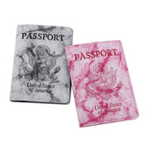PU Leather Passport Holder Couples Honeymoon Travel Wallet Women Men