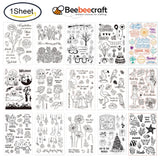 Silicone Clear Stamp Party Ornaments Clear Stamps Christmas Birthday Theme