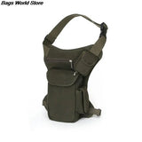 Canvas Waist Thigh Drop Leg Bag Tactical Motorcycle Riding Hip Fanny Pack