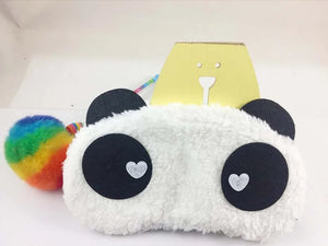Cartoon Panda Sleeping Face Eye Mask Blindfold Eyeshade Travel Aid