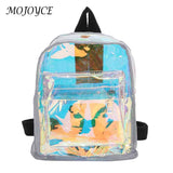 Transparent Backpack PVC Girls School Bag Student Bookbag Beach Rucksack