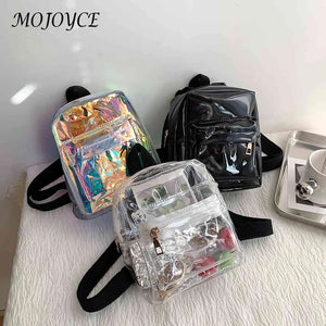 Transparent Backpack PVC Kids Girls School Bag Student Bookbag