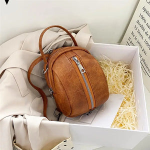 Vintage Soft Leather Backpack Shoulder Bag Travel Bag for Women