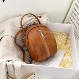 Vintage Soft Leather Backpack Shoulder Bag Travel Bag for Women