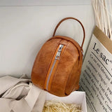 Vintage Soft Leather Backpack Shoulder Bag Travel Bag for Women