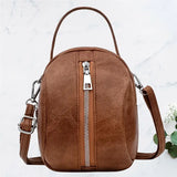 Vintage Soft Leather Backpack Shoulder Bag Travel Bag for Women