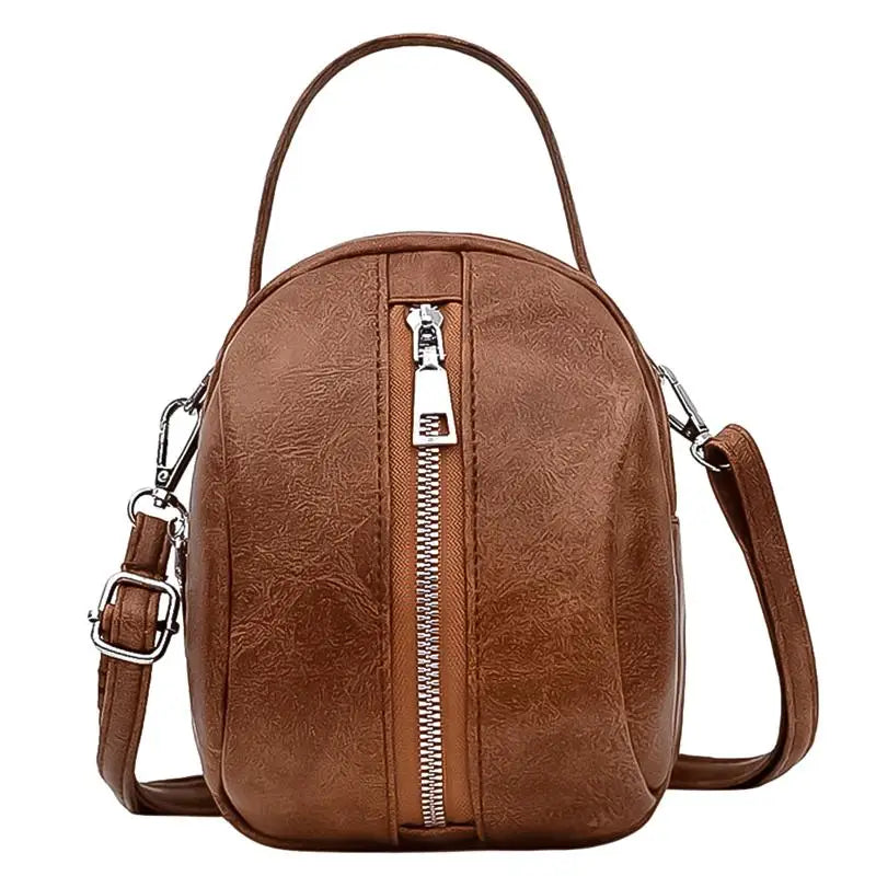 Vintage Soft Leather Backpack Shoulder Bag Travel Bag for Women