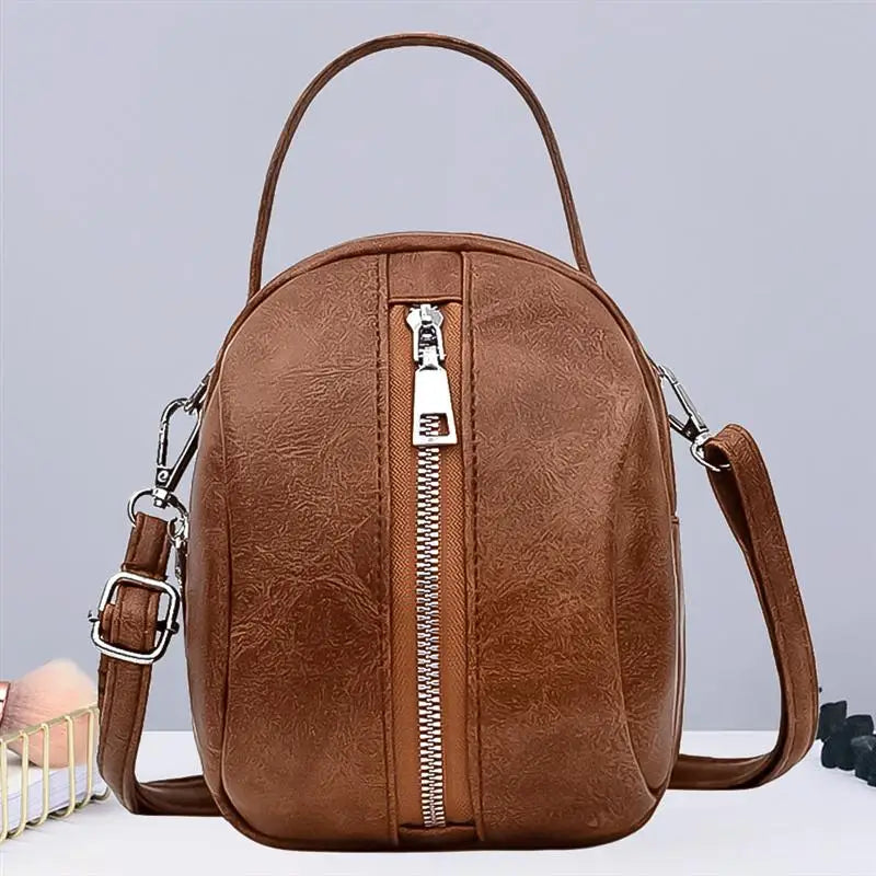 Vintage Soft Leather Backpack Shoulder Bag Travel Bag for Women