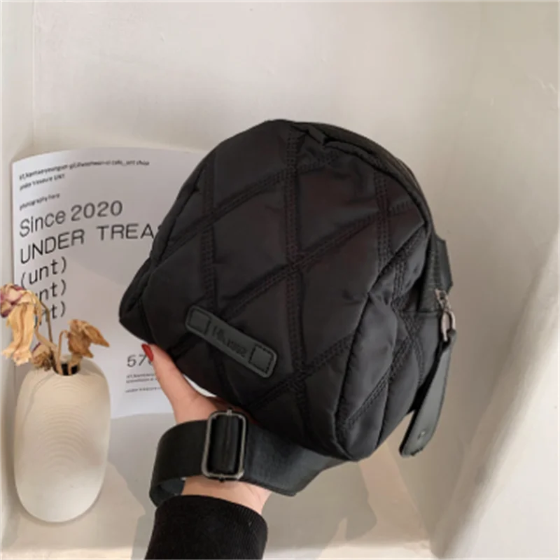 Quilted Nylon Crossbody Bag for Women - Roomy and Trendy Handbag
