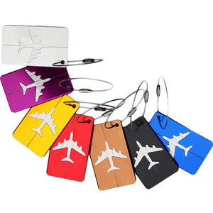 Aluminum Luggage Tag Airplane Travel Name Address Label
