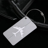 Aluminum Luggage Tag Airplane Travel Name Address Label