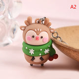 Christmas Santa Tree Elk Doll Keychain Backpack Pendant Gift