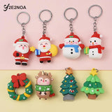 Christmas Santa Tree Elk Doll Keychain Backpack Pendant Gift