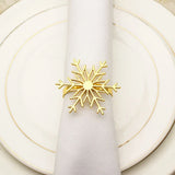 Christmas Snowflake Napkin Rings Table Decor Holder Button Napkin Ring