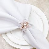 Christmas Snowflake Napkin Rings Table Decor Holder Button Napkin Ring