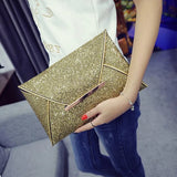 Ladies Evening Party Sequins Envelope Bag Purse Clutch Handbag