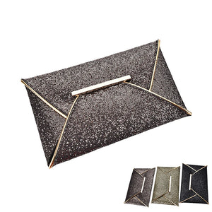 Ladies Evening Party Sequins Envelope Bag Purse Clutch Handbag