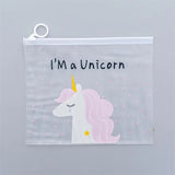 Transparent Pattern Case Cosmetic Bag Cactus Unicorn Leopard Makeup Travel Box